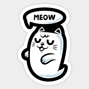 Cat Ghost Sticker